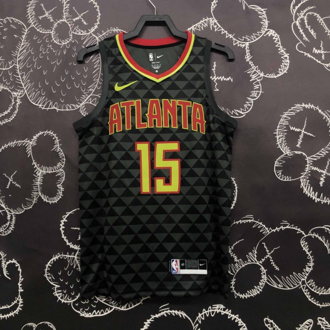 Heat Transfer  Atlanta Hawks Vince Carter Black Jersey