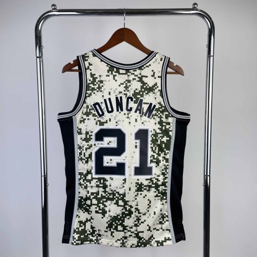 Heat Transfer San Antonio Spurs Tim Duncan Mitchell & Ness 2013-14 Hardwood Classics Swingman Jersey