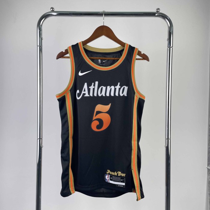 Heat Transfer 2023 Atlanta Hawks Jamal Murray City edition Black Jersey