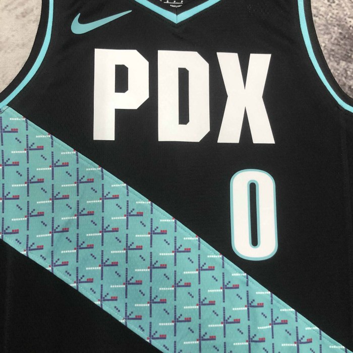 Heat Transfer 2023 Portland Trail Blazers Damian Lillard City edition Black Jersey