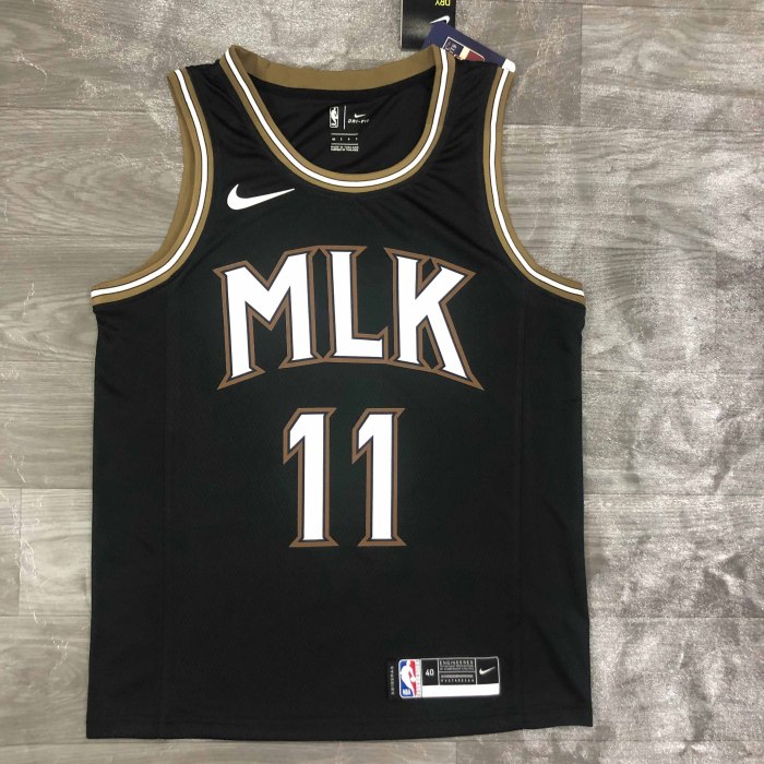 Heat Transfer 2021  Atlanta Hawks Trae Young City edition Black Jersey