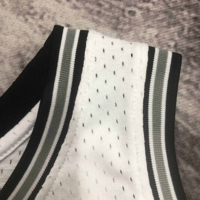 Heat Transfer San Antonio Spurs Tim Duncan Mitchell & Ness 1998-99 White Hardwood Classics Swingman Jersey