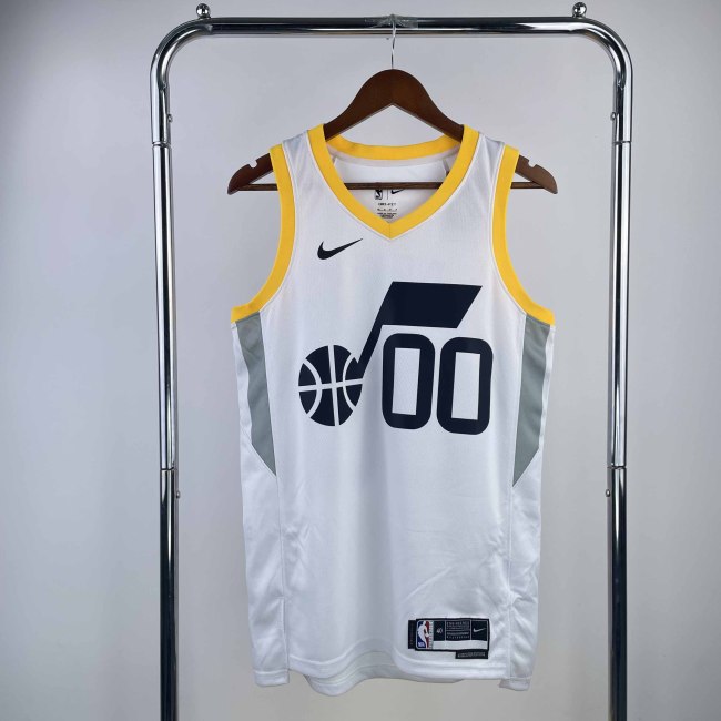Heat Transfer 2023 Utah Jazz Jordan Clarkson Home White Jersey