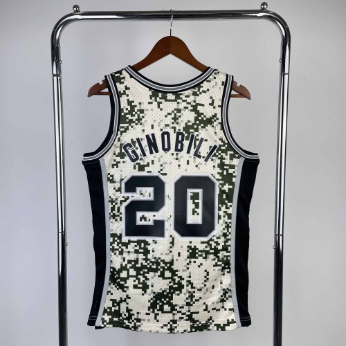 Heat Transfer San Antonio Spurs Manu Ginobili Mitchell & Ness 2013-14 Hardwood Classics Swingman Jersey