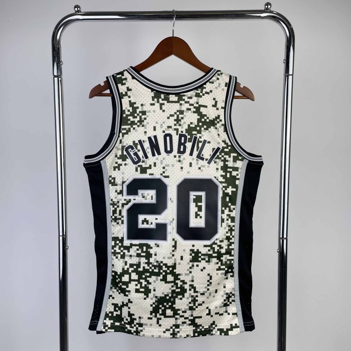 Heat Transfer San Antonio Spurs Manu Ginobili Mitchell & Ness 2013-14 Hardwood Classics Swingman Jersey