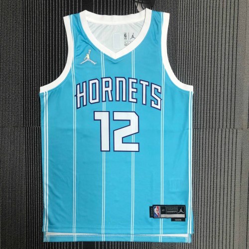 Heat Transfer Charlotte Hornets Kelly Oubre Jr. 75th Anniversary Blue Jersey