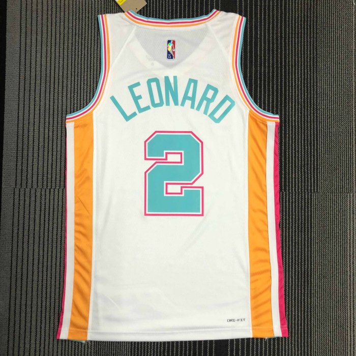 Heat Transfer 2022 San Antonio Spurs Kawhi Leonard City edition White Jersey