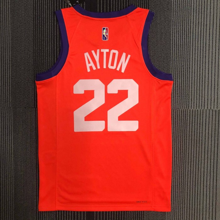 Heat Transfer Phoenix Suns DeAndre Ayton Orange Jersey