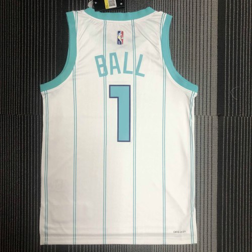 Heat Transfer Charlotte Hornets LaMelo Ball 75th Anniversary White Jersey