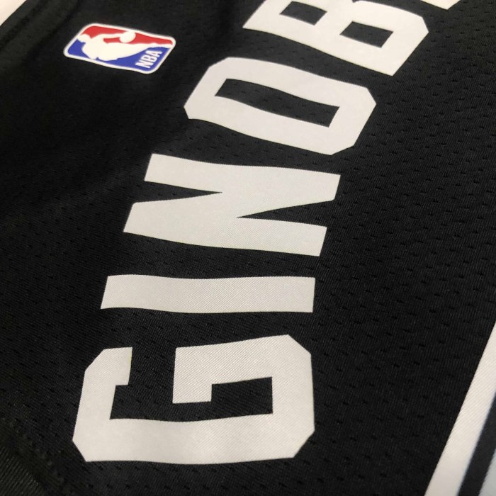 Heat Transfer 2023 San Antonio Spurs Manu Ginobili Flying Man limited Black  Jersey