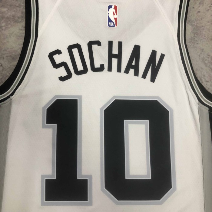 Heat Transfer San Antonio Spurs Jeremy Sochan 2022-23 White Association Edition Swingman Jersey