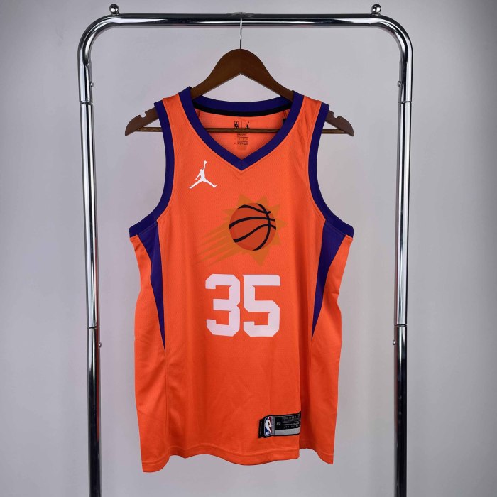 Heat Transfer Phoenix Suns Kevin Durant Orange Jersey