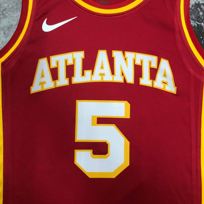 Heat Transfer  Atlanta Hawks Jamal Murray Red Jersey