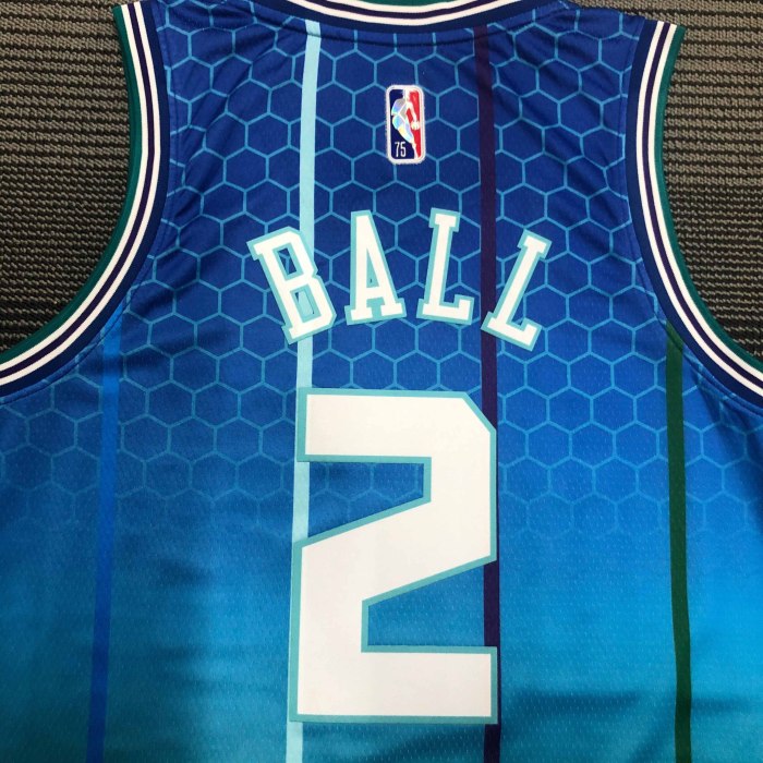 Heat Transfer 2022 Charlotte Hornets LaMelo Ball City edition Blue Jersey