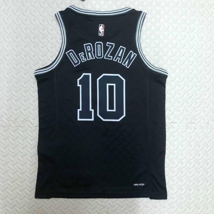 Heat Transfer San Antonio Spurs Demar DeRozan Black Hardwood Classics Swingman Jersey