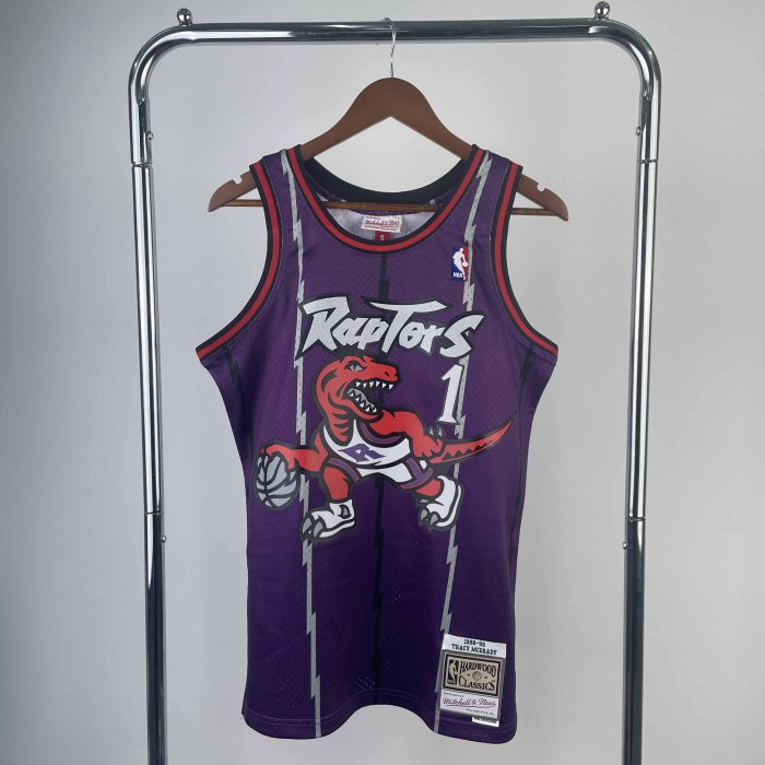 Heat Transfer 1999 Toronto Raptors Tracy McGrady Retro Purple Jersey