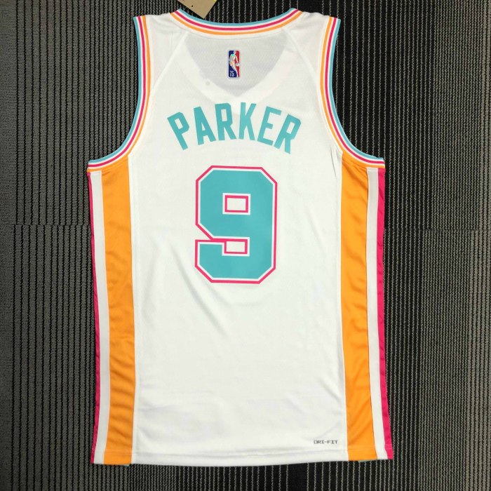 Heat Transfer 2022 San Antonio SpursTony Parker City edition White Jersey