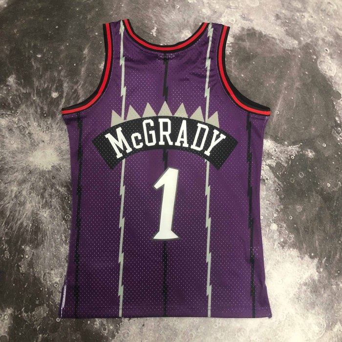Heat Transfer 1999 Toronto Raptors Tracy McGrady Retro Purple Jersey
