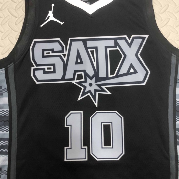 Heat Transfer 2023 San Antonio Spurs Demar DeRozan Flying Man limited Black Jersey