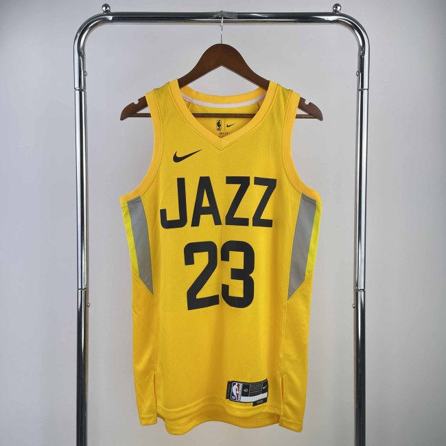 Heat Transfer 2023 Utah Jazz Lauri Markkanen Away Yellow Jersey