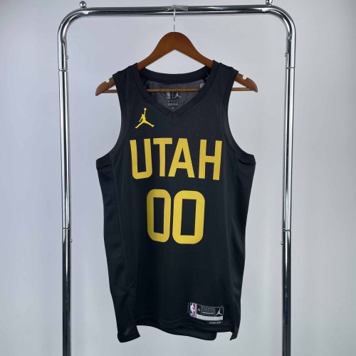 Heat Transfer 2023 Utah Jazz Jordan Clarkson Black Jersey