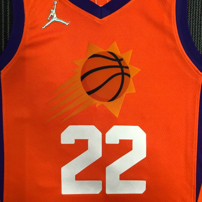 Heat Transfer Phoenix Suns DeAndre Ayton Orange Jersey