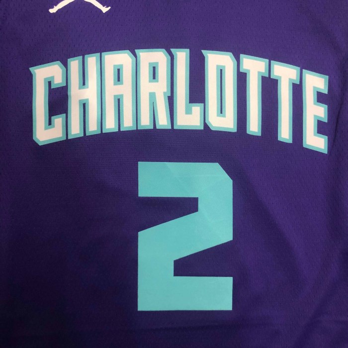 Heat Transfer Charlotte Hornets LaMelo Ball Purple Jersey