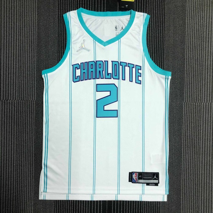 Heat Transfer Charlotte Hornets LaMelo Ball 75th Anniversary White Jersey