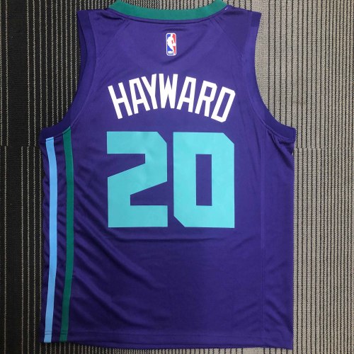 Heat Transfer Charlotte Hornets Gordon Hayward Purple Jersey