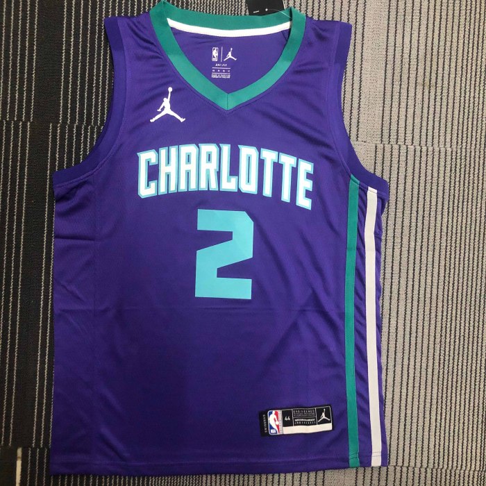 Heat Transfer Charlotte Hornets LaMelo Ball Purple Jersey