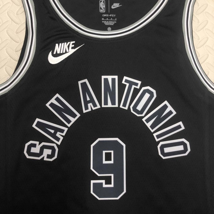 Heat Transfer 2023 San Antonio Spurs  Tony Parker Black Retro Jersey