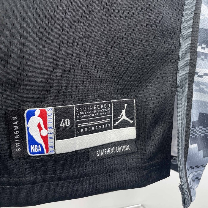 Heat Transfer 2023 San Antonio Spurs Victor Wembanyama Flying man limit Black Jersey