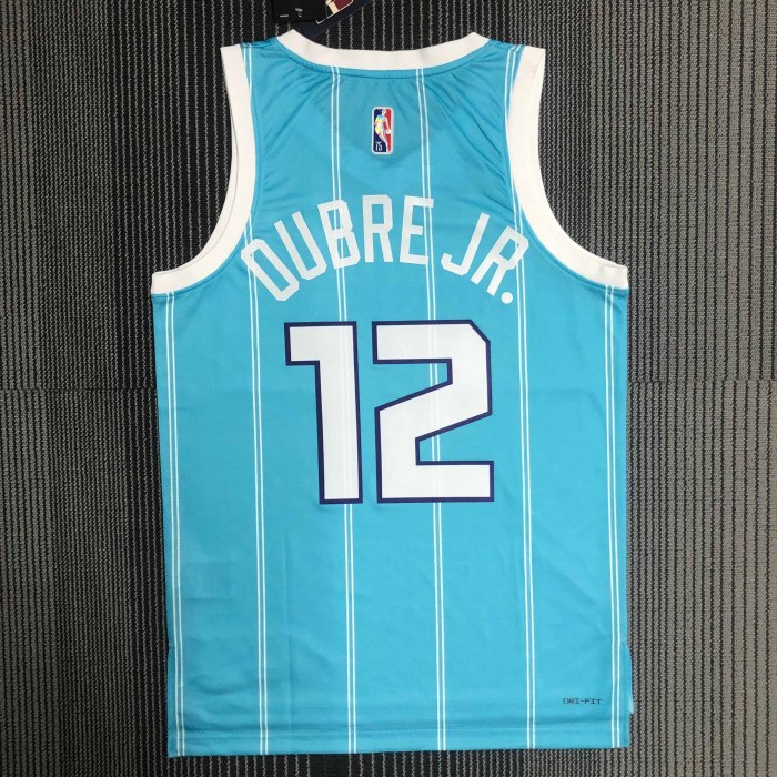 Heat Transfer Charlotte Hornets Kelly Oubre Jr. 75th Anniversary Blue Jersey