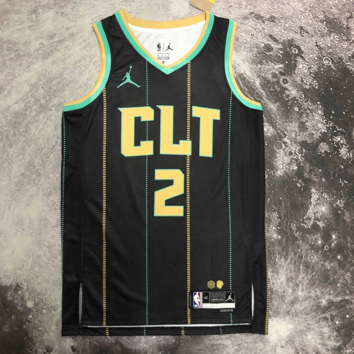 Heat Transfer 2023 Charlotte Hornets LaMelo Ball City edition Black Jersey
