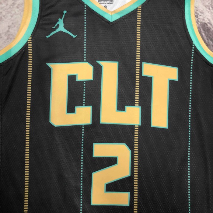 Heat Transfer 2023 Charlotte Hornets LaMelo Ball City edition Black Jersey