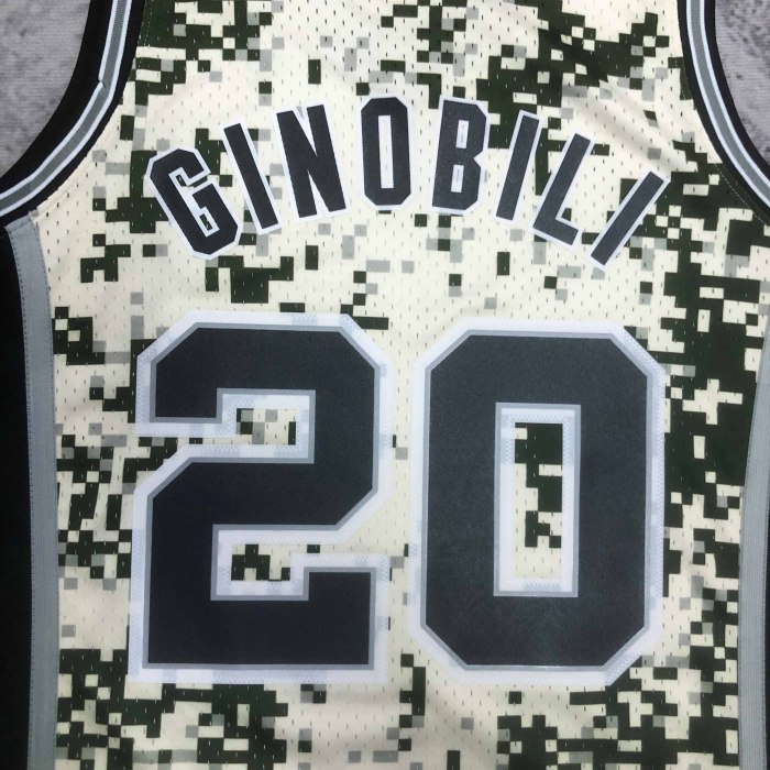 Heat Transfer San Antonio Spurs Manu Ginobili Mitchell & Ness 2013-14 Hardwood Classics Swingman Jersey