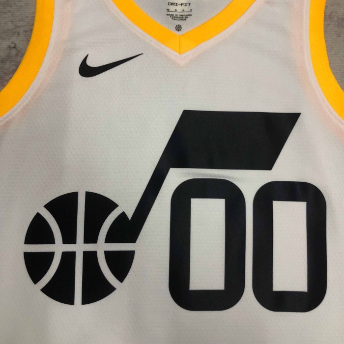 Heat Transfer 2023 Utah Jazz Jordan Clarkson Home White Jersey