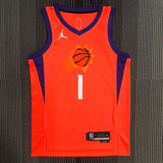 Heat Transfer Phoenix Suns Devin Booker Orange Jersey