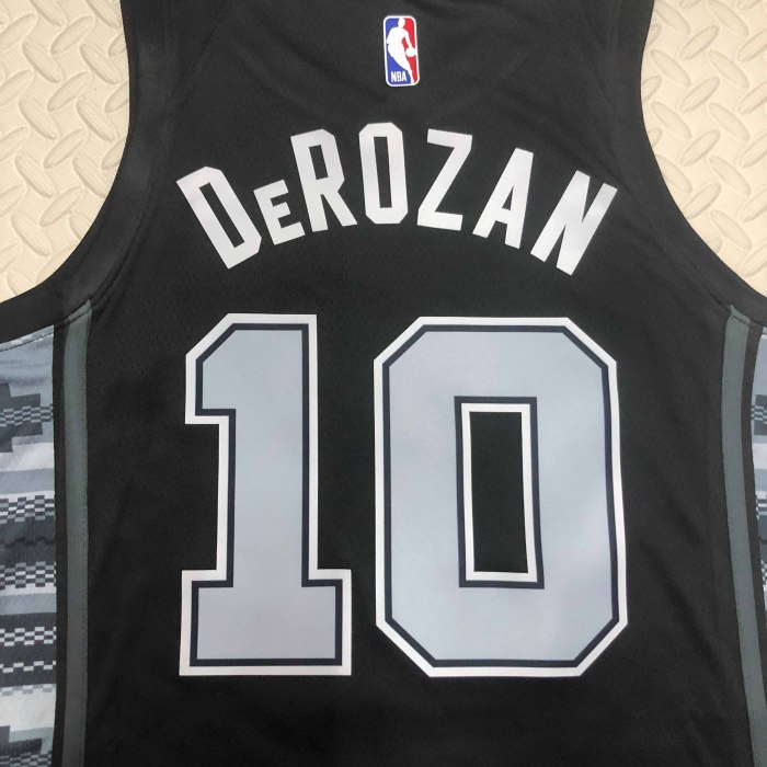 Heat Transfer 2023 San Antonio Spurs Demar DeRozan Flying Man limited Black Jersey