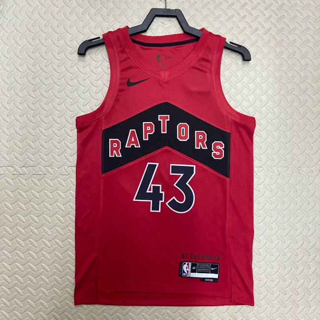 Heat Transfer 2023 Toronto Raptors Pascal Siakam Away Red  Jersey