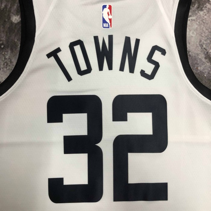 Heat Transfer 2023 Minnesota Timberwolves Karl-Anthony Towns City edition White Jersey