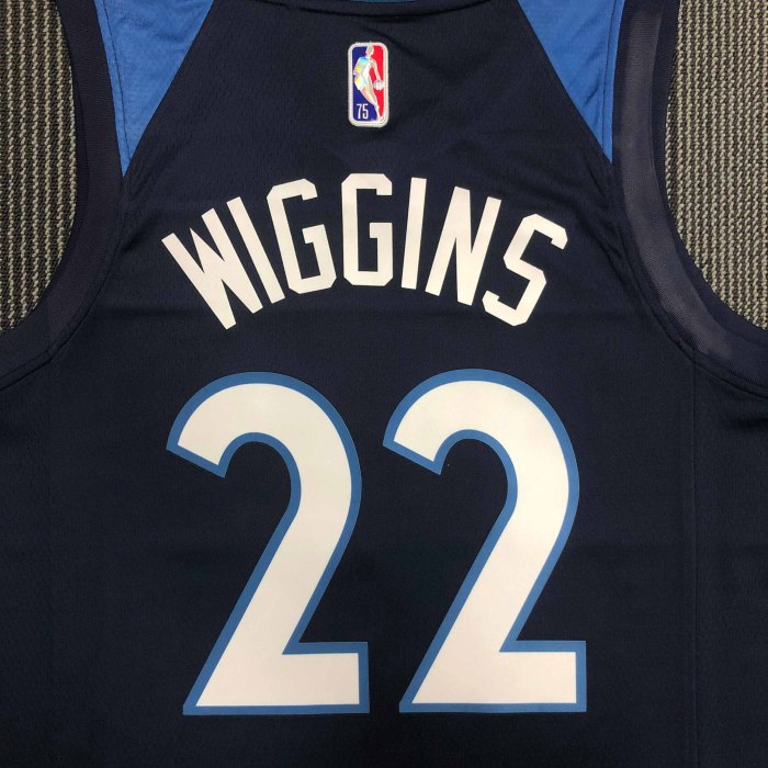 Heat Transfer Minnesota Timberwolves Andrew Wiggins 75th Anniversary Black Jersey