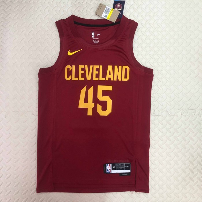 Heat Transfer 2023 Cleveland Cavaliers Donovan Mitchell Away Red Jersey