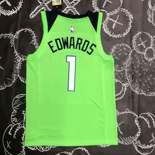 Heat Transfer Minnesota Timberwolves  Anthony Edwards Green Jersey
