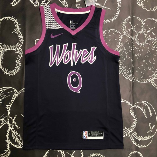 Heat Transfer Minnesota Timberwolves D'Angelo Russell Black Jersey