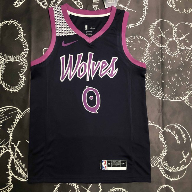 Heat Transfer Minnesota Timberwolves D'Angelo Russell Black Jersey