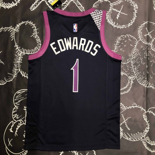 Heat Transfer Minnesota Timberwolves Anthony Edwards Black Jersey