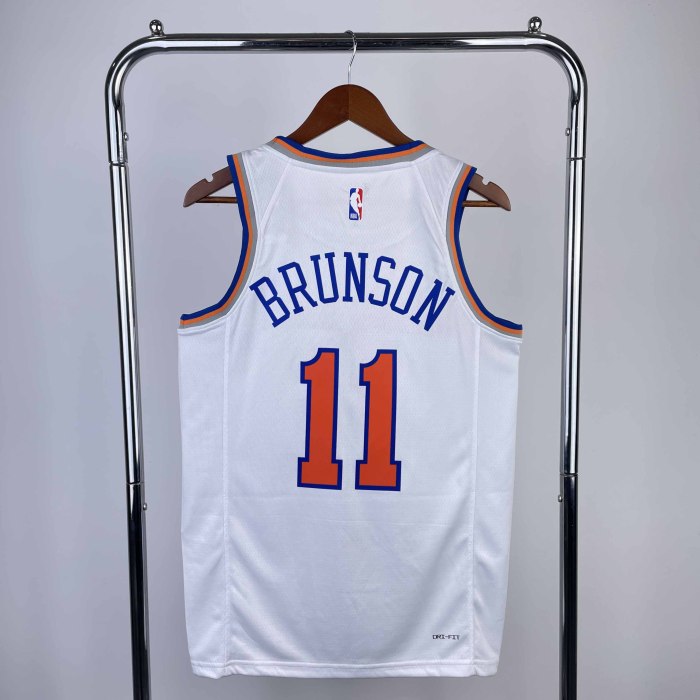 Heat Transfer 2023 New York Knicks Jalen Brunson White Jersey