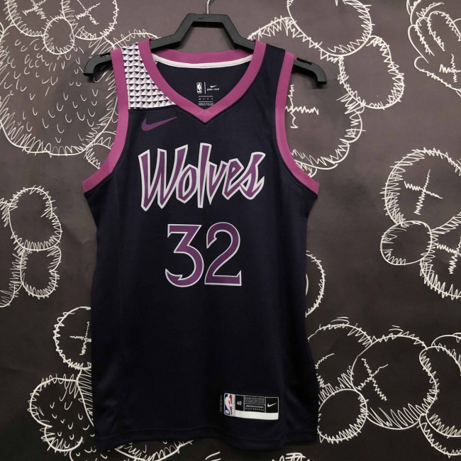 Heat Transfer Minnesota Timberwolves Karl-Anthony Towns Black Jersey