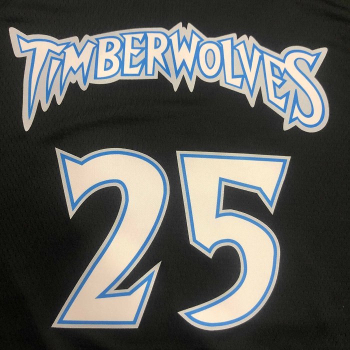 Heat Transfer 2018 Minnesota Timberwolves Derrick Rose Retro Black Jersey